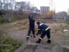 Bau einer Landbrücke durch die Fachgruppe Wassergefahren
