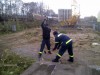 Bau einer Landbrücke durch die Fachgruppe Wassergefahren