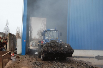 Großbrand in Recyclingfirma